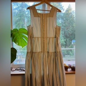Doen striped midi dress NWOT